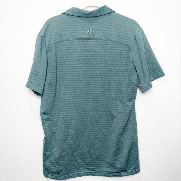 Kuhl AirKuhl Striped Polo Shirt Men’s Large Short Sleeve Outdoors Hiking UPF50 - Picture 2 of 5